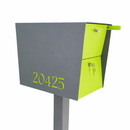 UpTown Box Locking Package Dropbox in TEXTURED GRAY METALLIC - Modern Mailbox