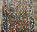 Indo Persian Bijar Rug 3x5, Red and Navy Blue, Allover Pattern, Fine Hand Knotted Wool Carpet