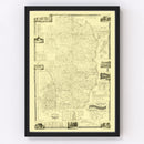 Vintage Map of Jefferson County, Ohio 1856