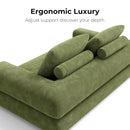 Green ThreeInOne Convertible Sleeper Sofa Bed Studio