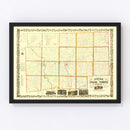 Vintage Map of Stark County, Ohio 1850