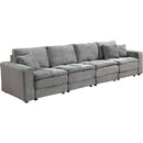 4 Seats(complimentary 2 pillows),Oversized Sectional Sofa,L Shaped Corner Couch with Detachable Seat & Back Cushion, Corduroy Upholstery Convertible Sleeper Sofa&Couch for Living Room