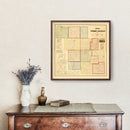 Vintage Map of Perry County, Ohio 1859