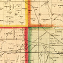 Vintage Map of Perry County, Ohio 1859