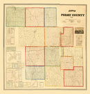 Vintage Map of Perry County, Ohio 1859