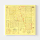Vintage Map of Miami County, Ohio 1858