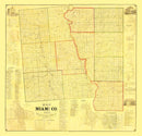 Vintage Map of Miami County, Ohio 1858