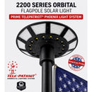 2200 Lumen Solar Flagpole Light | TelePatriot Phoenix LED System