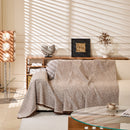 Natural Textured Linen Couch Cover, Breathable & Hypoallergenic Furniture Protector