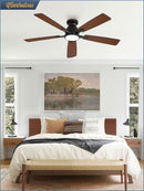 52 Inch Ceiling Fan With Lights Remote App Control
