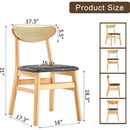 The stylish and durable solid wood dining chair, small curved back, PU cushion, and beautiful shape match perfectly with any room and everyday use