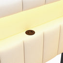 Upholstered Twin Size Platform Bed with USB Ports and LED Belt, With 2 Drawers, White