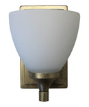 6"W Enclave 1-light Wall Mount Light Sconce  Aged Silver Leaf