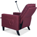 Recliner Chairs for Adults, Adjustable Recliner Sofa with Mobile Phone Holder & Cup Holder, Modern Reclining Chairs Fabric Push Back Recliner Chairs for Living Room, Bedroom, RED