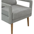 Mid-Century Armchair, 2pcs, Accent Chair with Wood Legs & Soft Cushion for Living Room, Bedroom, Home Office, Study, Grey