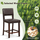 Bar Stool Set of 4 24.5 Inch Counter Height PVC Leather