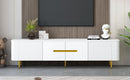 U-Can 78.7''Minimalist TV Stand for TVs up to 85 Inches, Modern Entertainment Center Media Console with 4 Spacious Cabinets for Living room(OLD SKU: SJ000125AAK)