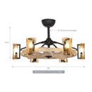 34" Bucholz Farmhouse DC Motor Downrod Mount Reversible Ceiling Fan with Lighting and Remote Control