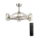 34" Bucholz Modern DC Motor Brushed Nickel Downrod Mount Reversible Ceiling Fan with LED Lighting and Remote Control