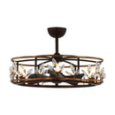 34" Modern DC Motor Downrod Mount Reversible Ceiling Fan with Lighting and Remote Control