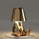 The Italian Brothers Thinker Lamp Gold | Decorative Table & Desk Lamp