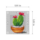 Needlepoint canvas for halfstitch without yarn Succulent 3401D