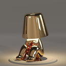 The Italian Brothers Thinker Lamp Gold | Decorative Table & Desk Lamp