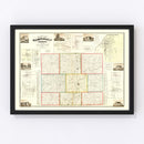 Vintage Map of Hamilton County, Indiana 1866