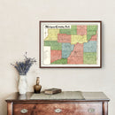 Vintage Map of Morgan County, Indiana 1909