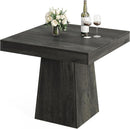 Gray Square Dining Table 31.5 Inch Waterproof Top Seats 4