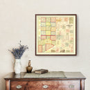 Vintage Map of Rush County, Indiana 1867