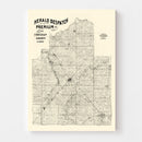 Vintage Map of Christian County, Illinois 1893