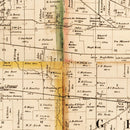 Vintage Map of Kane County, Illinois 1860