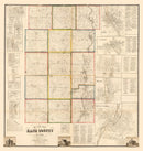 Vintage Map of Kane County, Illinois 1860