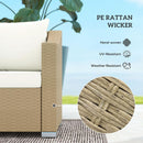 Comfortable All Weather Wicker Patio Sofa with Cushions