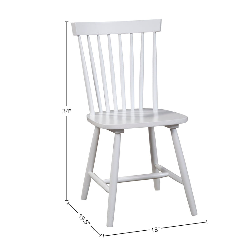 Lyra Set of 2 Windsor Chairs, White