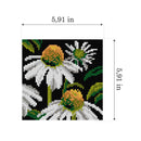 Gobelin canvas for halfstitch without yarn Echinacea