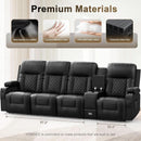 4 Seat Recliner Sofa With USB Ports And Storage Console