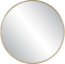 Junius Large Round Wall Mirror 60 Inch Antique Gold Leaf