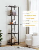 Display Shelf Floor Lamp With RGBW Light And Black Finish