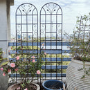 2 Pack Metal Garden Trellis 86.7' x 19.7' Rustproof Trellis for Climbing Plants Outdoor Flower Support Black