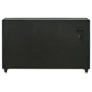 Ravenne 8-drawer Velvet Upholstered LED Dresser Cabinet Black