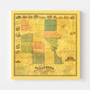 Vintage Map of Winnebago County, Wisconsin 1862