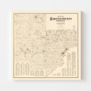 Vintage Map of Carver County, Minnesota 1880