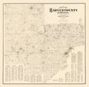 Vintage Map of Carver County, Minnesota 1880