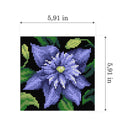 Gobelin canvas for halfstitch without yarn Clematis 3478D