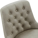 Bar Stool 30 Inch Stone Grey Upholstered 360 Degree Swivel
