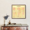 Vintage Map of Martin County, Minnesota 1887