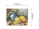 Still Life Pot Lemon 3485H Needlepoint canvas for halfstitch without yarn