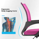 Pink Mesh Executive Office Chair With Lumbar Support